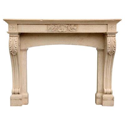 19th century Louis Philippe stone fireplace