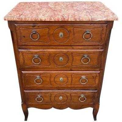 19th Century French Marble Top Bedside Chest
