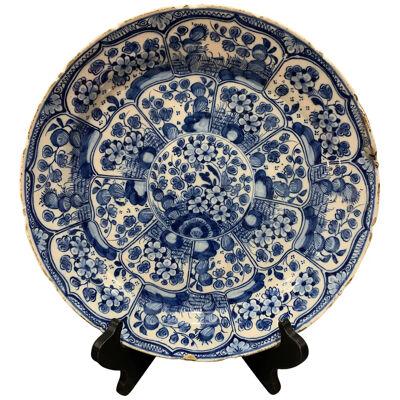 18th-19th century Hand Painted Delft Platter