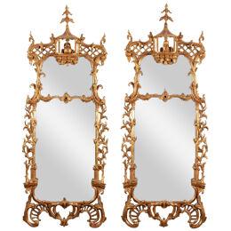 Incredible Pair 18th Century Georgian Chinese Chippendale Mirrors Florian Papp