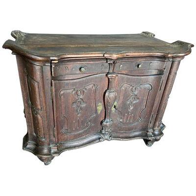 Early 18th Century Portuguese Rococo Cabinet with Shaped Top