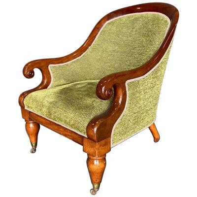19th century English Mahogany Library Chair