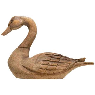 19th Century Carved Swan Decoy