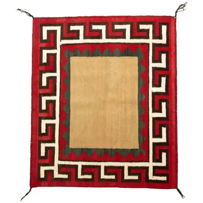 Navajo Crystal Saddle Blanket Weaving