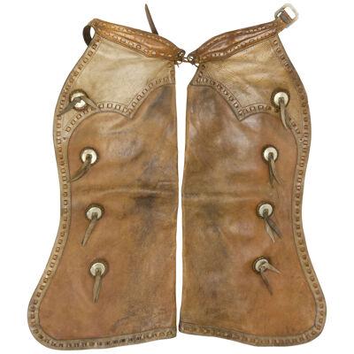 Vintage Leather Heiser Batwing Chaps