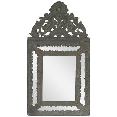 19th Century Napoleon III Brass Repoussé Mirror