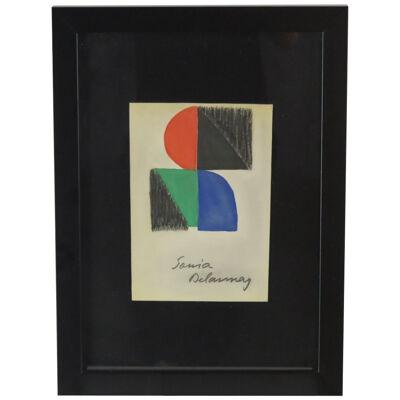 “Abstract en Quatre Couleurs” Original Water Color Painting by Sonia Delaunay 
