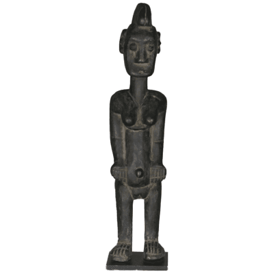 Carved Wood 'Senufo' Statue on Stand
