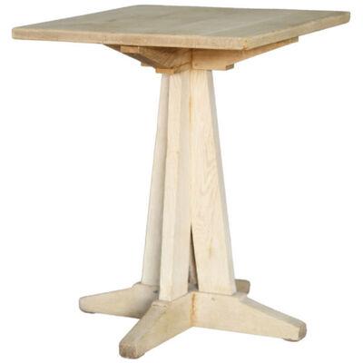 Primitive Bleached Oak Side Table