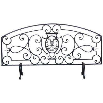 1900 French Iron Fireplace Screen