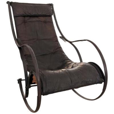 1850s English Winfield Iron Rocking Chair