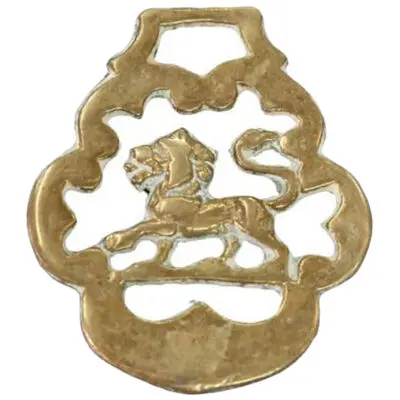 Antique Brass Horse Medallion