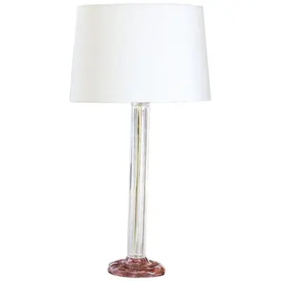 Idea Murano Glass Table Lamp with Colored Base