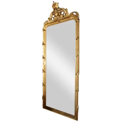 1880 French Louis Philippe Giltwood Mirror