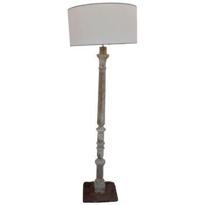 20th Century Bleached Oak Floor Lamp