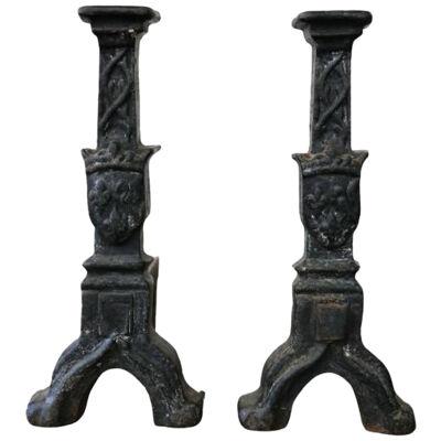 17th Century French Andirons (Set of 2)