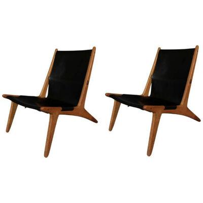 Mid-Century Modern Leather Chair (Set of 2)