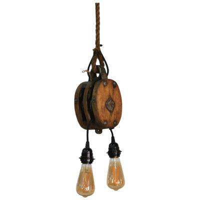 Antique Double Pulley Light