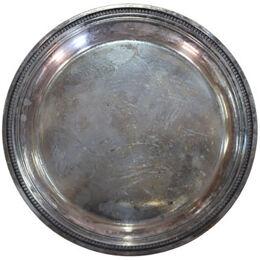1900s French Silver Wine Coaster