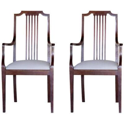 1900 British Arm Chairs (Set of 2)