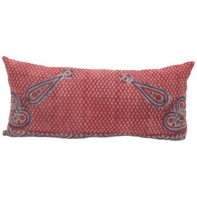Pillow Case Fashioned from an Antique Indian Kalamkari Panel