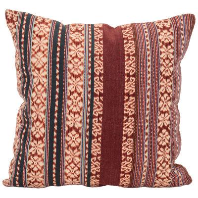 Pillow Case Made from a Vintage Asian Cotton Ikat