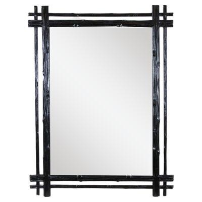 Black Forest Rustic Wall Mirror with Double Frame, Austria, circa 1880