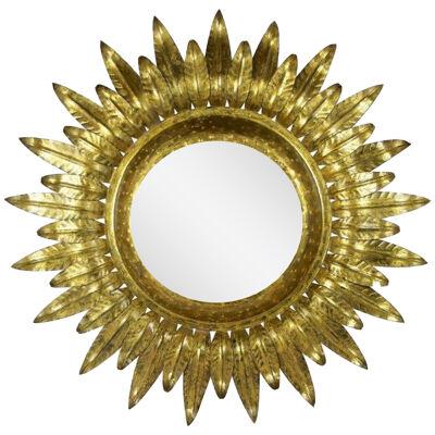 20th Century Art Deco Gilt Sunburst Wall Mirror, France circa 1920