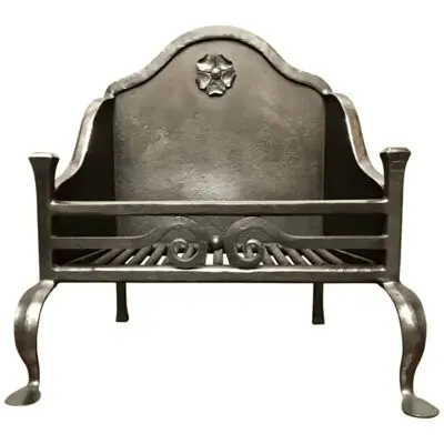 Period 20th Century Wrought Iron Fire Basket Grate