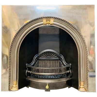 Large Scottish 19th Century Victorian Arched Fireplace Insert