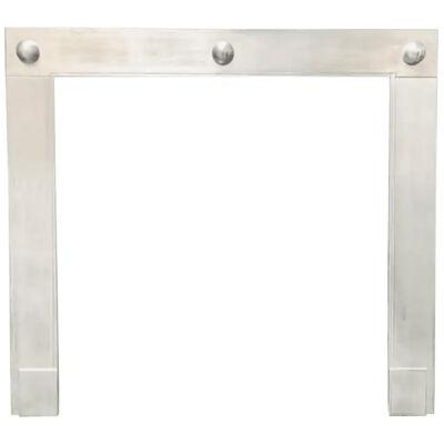 Large Early 19th Century Georgian Style Polished Steel Fireplace Insert