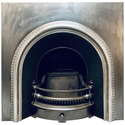 Original 19th Century Victorian Scottish Arched Cast Iron Fireplace Insert.