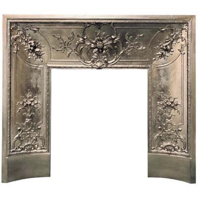 French 19th Century Victorian Cast Iron Fireplace Insert