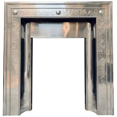 19th Century Victorian Polished Steel Fireplace Insert