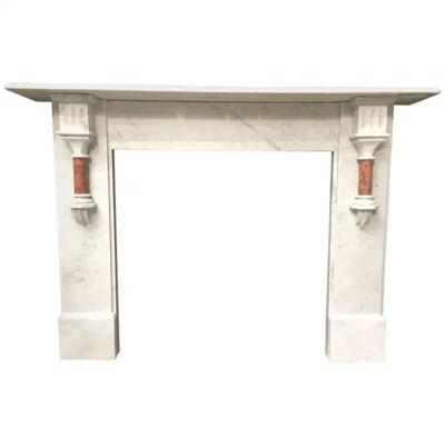 Antique Victorian Marble Fireplace Surround