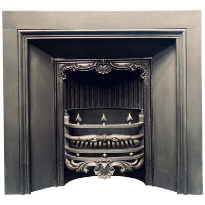 Early Victorian 19th Century Scottish Cast Iron Fireplace Insert