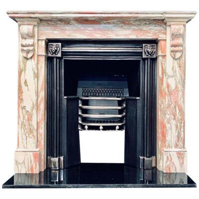 19th Century Norwegian Marble Corbel Fireplace Surround in the Georgian Manner