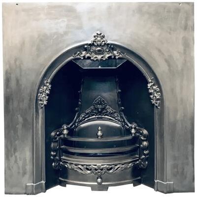 Victorian Style Arched Cast Iron Fireplace Insert