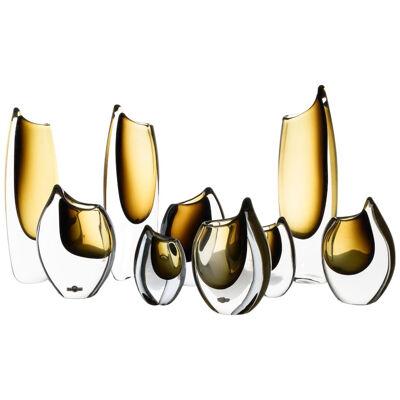 Set of 9 Glass Vases by Gunnar Nylund,