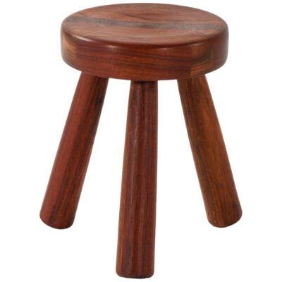 Small Stool in Jatoba Wood by Ingvar Hildingsson, 1980's