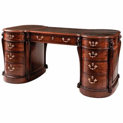 Mahogany Chippendale Partners Library Table