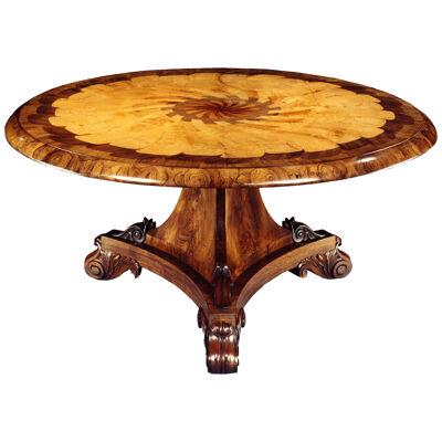 Remarkable Georgian Wood Inlaid Table