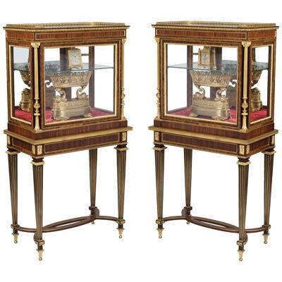 Pair of Display Cabinets in the Louis XVI Style