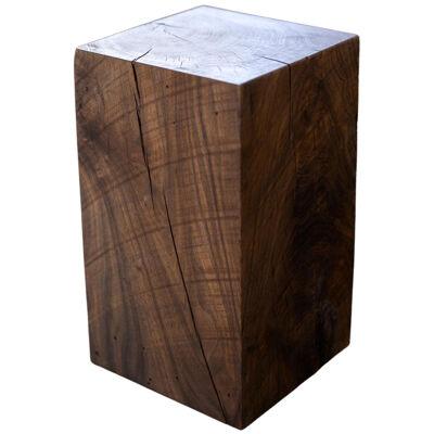 Walnut Solid Wood Cube Side Table (12" x 12" x 20" H) by Alabama Sawyer