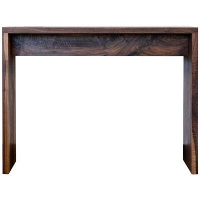 Narrow Walnut Wood Console Table by Alabama Sawyer