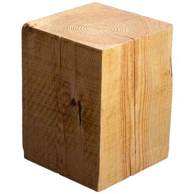 Rustic Style Solid Wood Cube Side Salvaged Pine 15" by Alabama Sawyer
