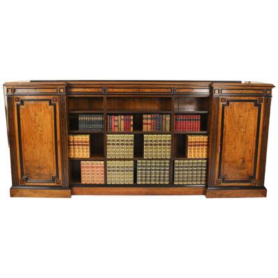 Antique William IV Low Breakfront Bookcase Sideboard c.1835 19th Century