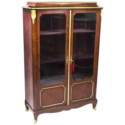 Antique French Ormolu Mounted Display Cabinet Tansien& Dantat 19th C
