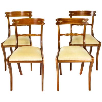 Vintage Set 4 Regency Revival Dining Chairs by William Tillman 20th C