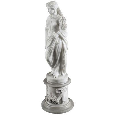 Antique Italian Alabaster Sculpture of the Goddess Demeter 19th Century